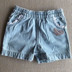 Girls Light Blue Jean Shorts